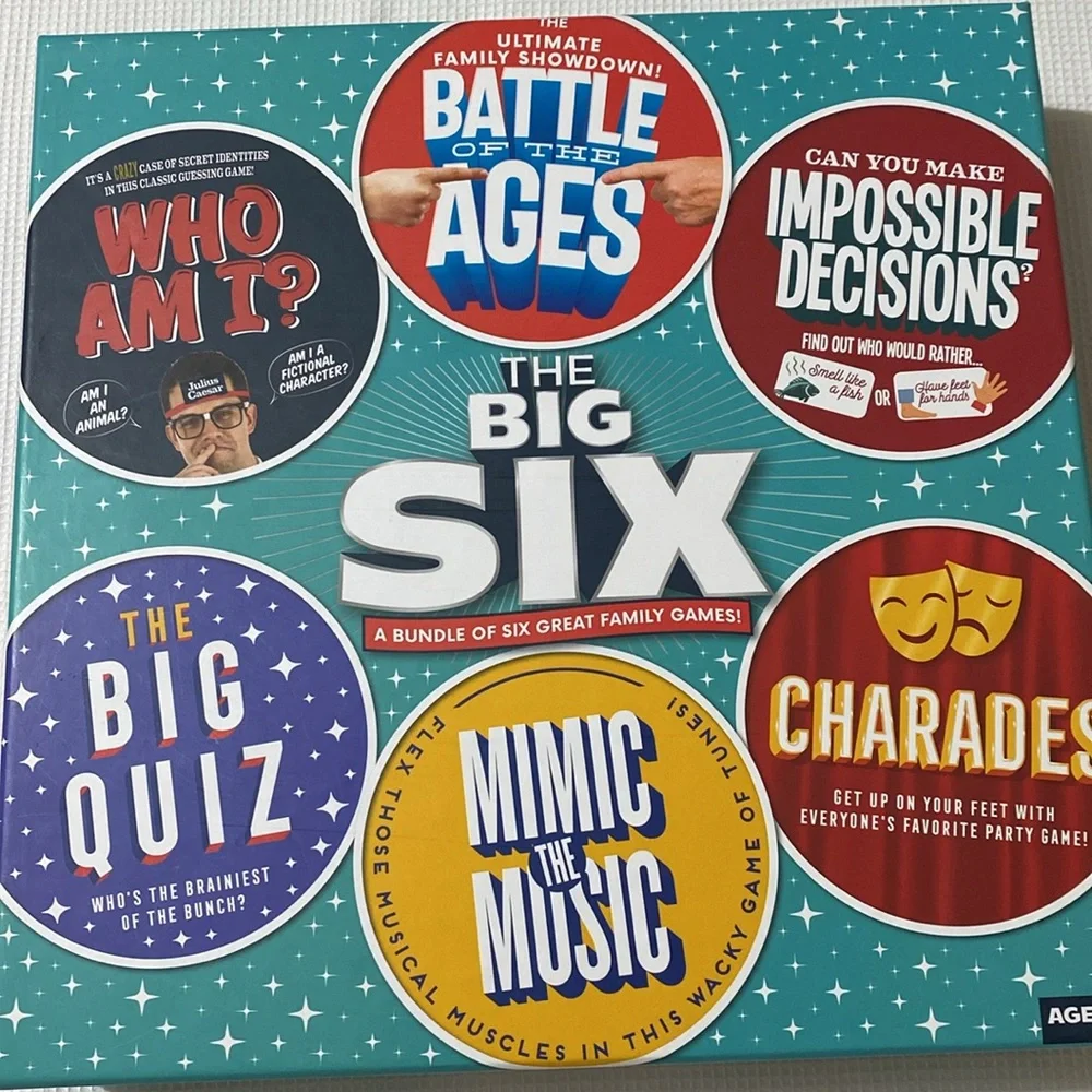 The Big SIX Bundle of Six Great Family Board Games 6 Games in One New Sealed Box - Picture 6 of 6